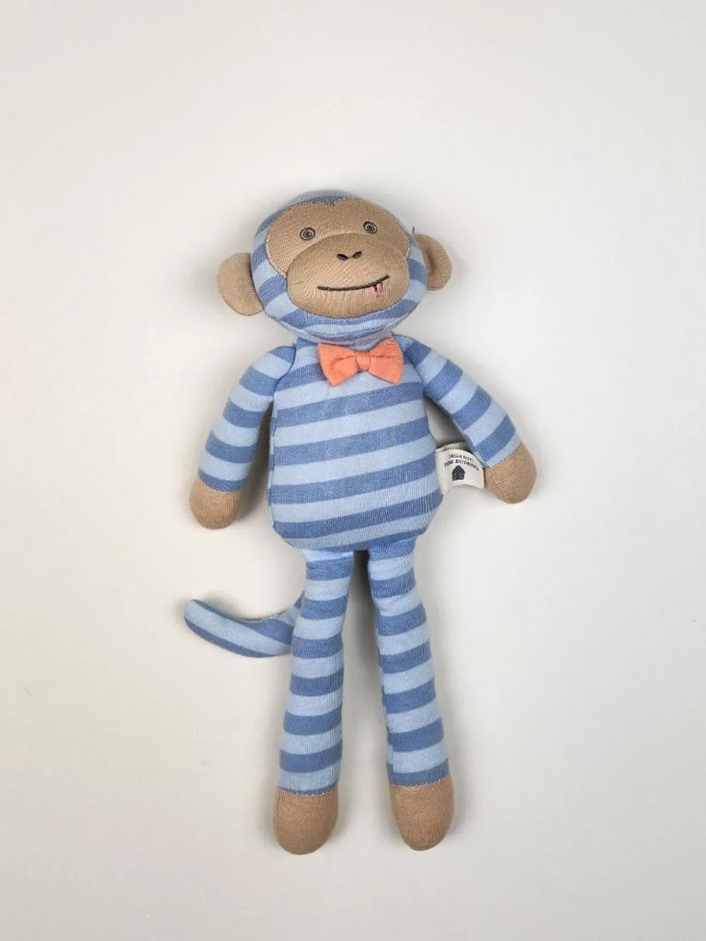 Organic Farm Buddies by Apple Park Marvin Monkey Rattle Plush *flaw*